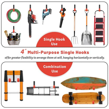 4 Inch Garage Hooks (6 Count)