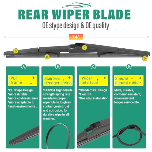 Windshield Wiper Blades Replacement for Toyota CHR C