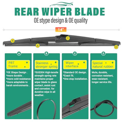 Windshield Wiper Blades Replacement for Toyota CHR C