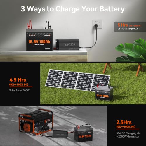 12V 100Ah LiFePO4 Lithium Battery with Bluetooth