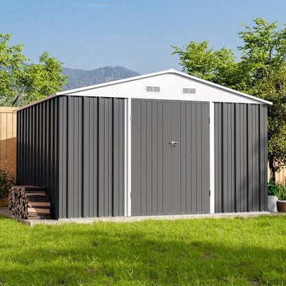 10x8 FT Outdoor Storage Shed with Floor Frame