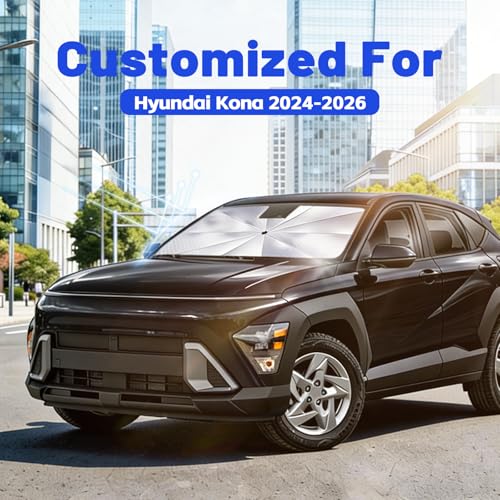 Car Windshield Sun Shade Umbrella for Hyundai Kona 2024