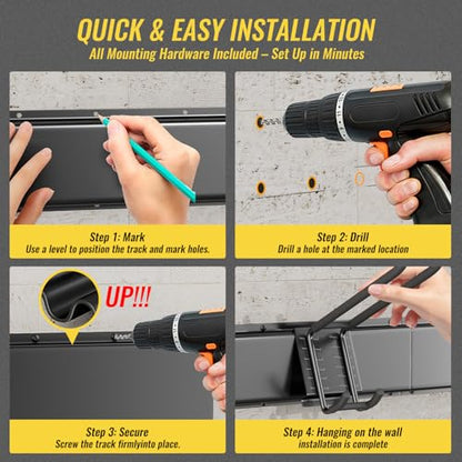 Garage Tool Rack Wall Mount (2 Count)