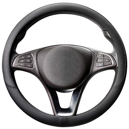 Breathable Car Steering Wheel Cover 15 inch Auto Universal Leather Wrap Non