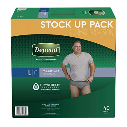 FIT FLEX Incontinence Underwear for Men (40 Count)