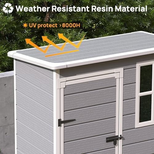 Outdoor Plastic Storage Shed with Floor