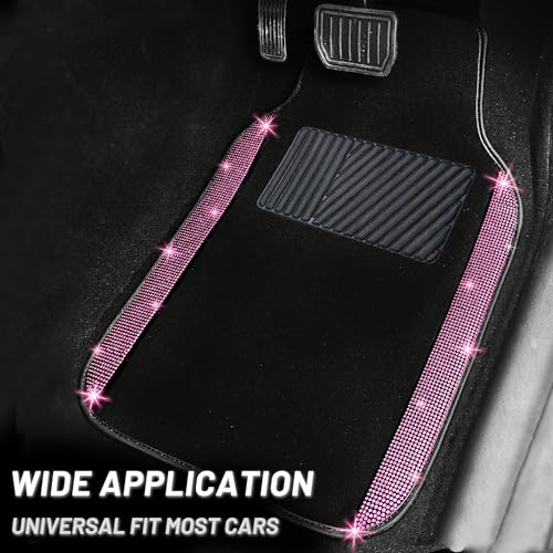 Pink Bling Car Floor Mats Full Set
