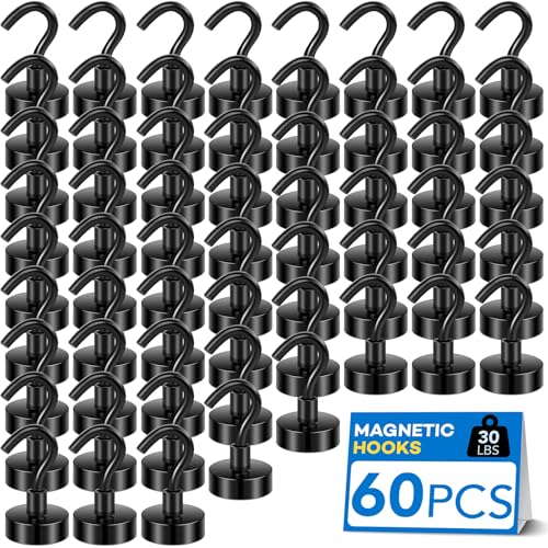 Magnetic Hooks for Cruise Essentials 2026 Cabins Door 60 Pack (60 Count)