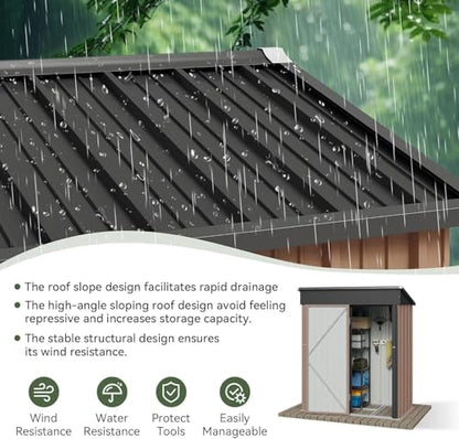 5x3 ft Outdoor Storage Shed