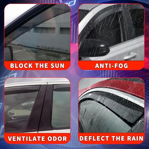 in Channel Window Visors Rain Guards Fit for Ford Explorer 2011 (4 Count)