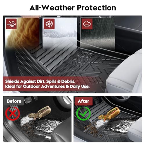 for Chevy Equinox Floor Mats 2025 2026 All Weather Floor Liners Cargo Liner for Chevrolet Equinox