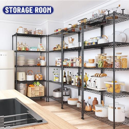 5 Tier Wire Shelving Unit (2 Count)