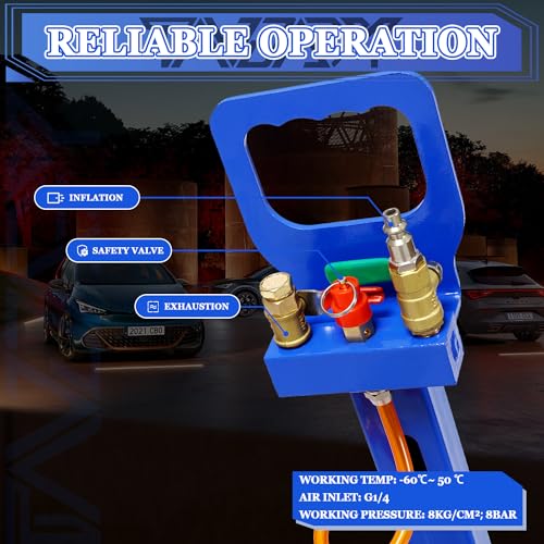 5T Triple Bag Air Jack 11000lbs Pneumatic Jack 3s Fast Lift Up 16in Airbag Jack with Adjustable Long Handle Heavy Duty Triple Air Bag Jack Lift for Cars Garage