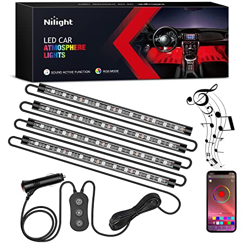 RGB LED Car Interior Stripe Light with APP Control Multicolor Music Sync Mode Waterproof Car Under