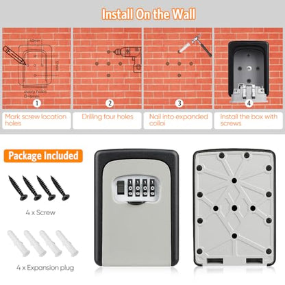 Key Lock Box Wall Mounted (7.68 Ounce)
