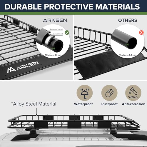 64"x39"x4" Roof Rack Cargo Basket with Extension