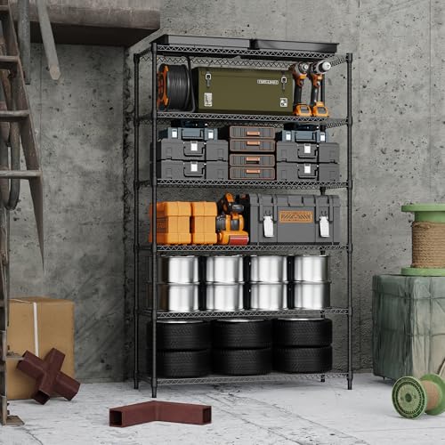 6 Tiers Storage Shelves Load 2100LBS