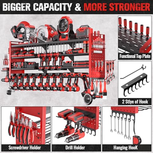 49.8" Power Tool Organizer Wall Mount