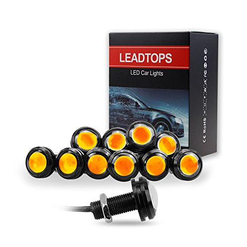 10Pcs 18mm 12V Eagle Eye LED Car Fog DRL Daytime Running Light Backup Reverse Tail Rock Lights Small bulb (10 Count)