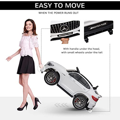 12V Toddler Ride On Car Mercedes Benz AMG GLC63S Coupe 2 Speed White
