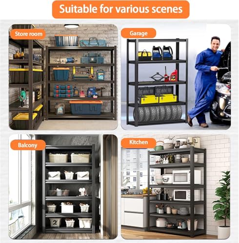 Storage Shelves Heavy Duty Adjustable 5tier Metal Garage Shelving Unit (5 Count)
