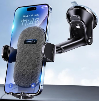 Suction Cup Car Phone Holder for Dashboard & Windshield