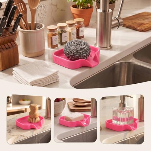 Silicone Soap Dish with Drain Spout