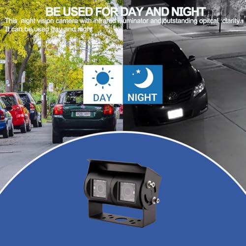 AHD 1080P 7" Rear View Backup Dual Twin Lens Waterproof Camera System