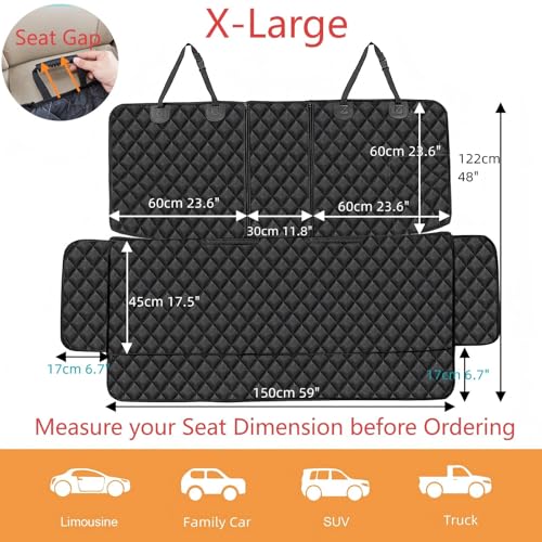 Dog Car Seat Cover for Back Seat
