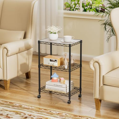 Small Wire 3 Adjustable Shelves Pantry Metal Shelf Floor Organizer