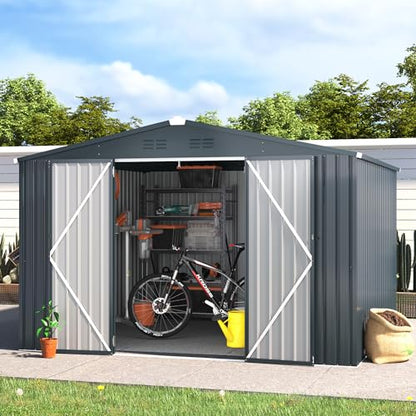 10' x 10' Waterproof Metal Outdoor Storage Shed
