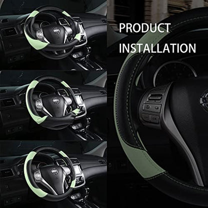 Leather Car Steering Wheel Cover