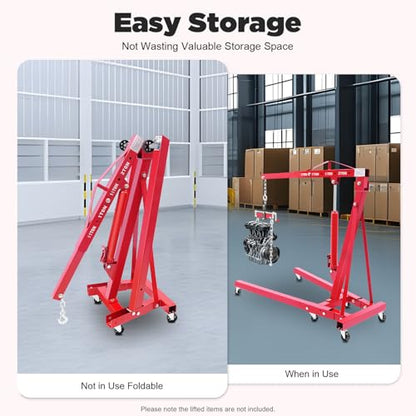Folding Engine Crane 2 Ton with Engine Leveler