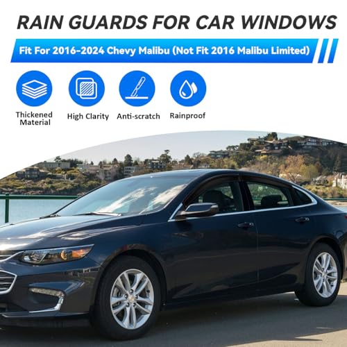 4pcs Window Visors Rain Guards for 2016