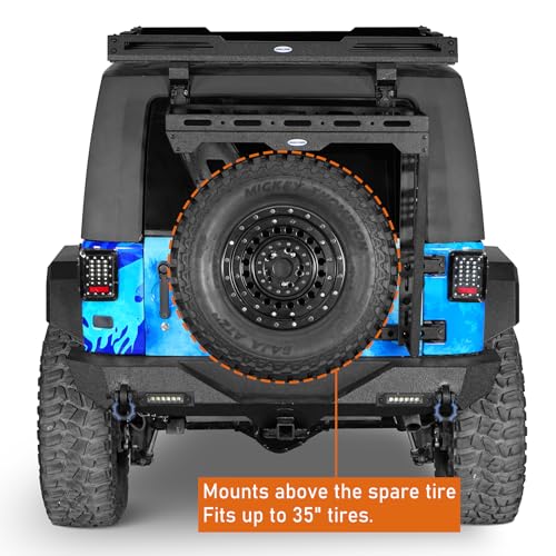 JK Spare Tire Cargo Basket Rack for 2007