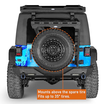 JK Spare Tire Cargo Basket Rack for 2007