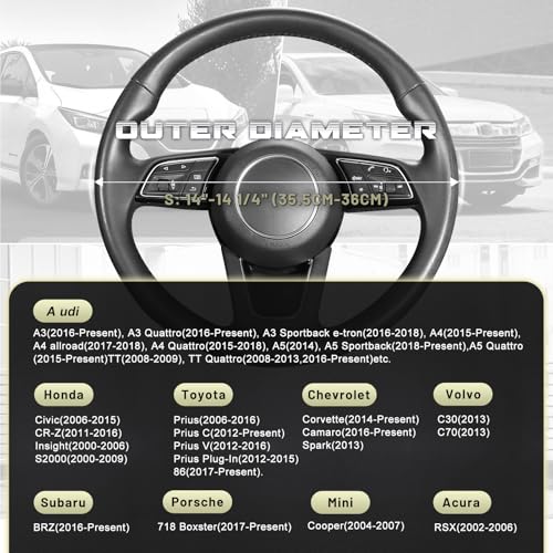 Car Steering Wheel Cover for Prius Civic Model 3