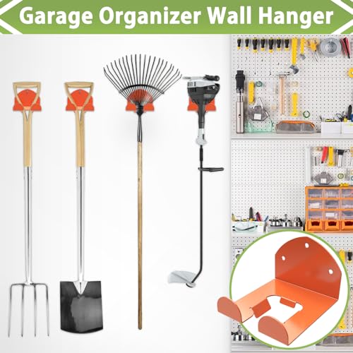 Trimmer Rack Wall Mount Heavy Duty Weedeater Hanger for Garage Wall Bracket Garage Organizer Weed Eater Hanger for Grass Trimmer (2 Count)