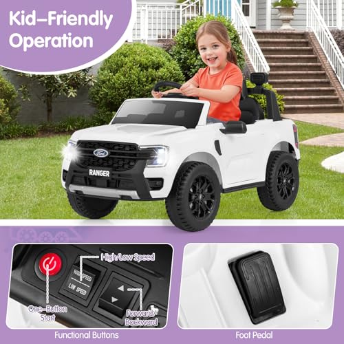 Ride On Car 12V Licensed Ford Ranger Electric Vehicle for Kids