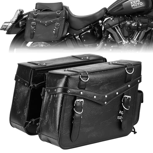 Vintage Viking Motorcycle Saddlebags 30L Throw Over Saddle Bags (2 Count)