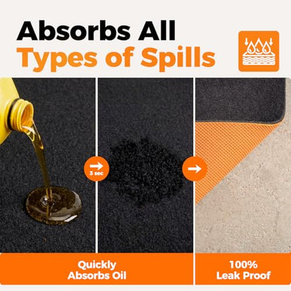 2 Pack Heavy Duty Oil Spill Mat