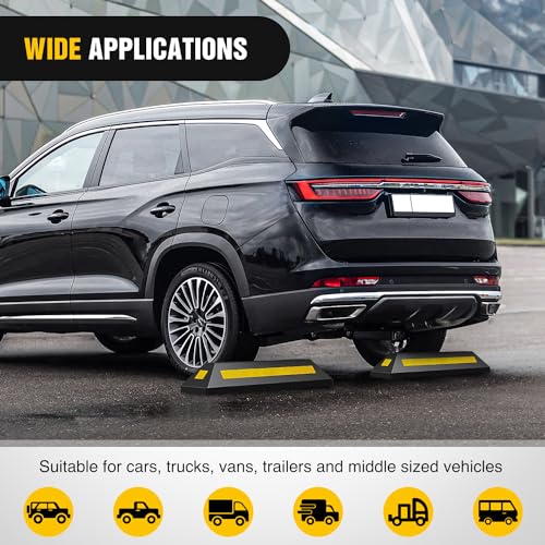 Rubber Parking Curb Wheel Stop for Garages and Driveways