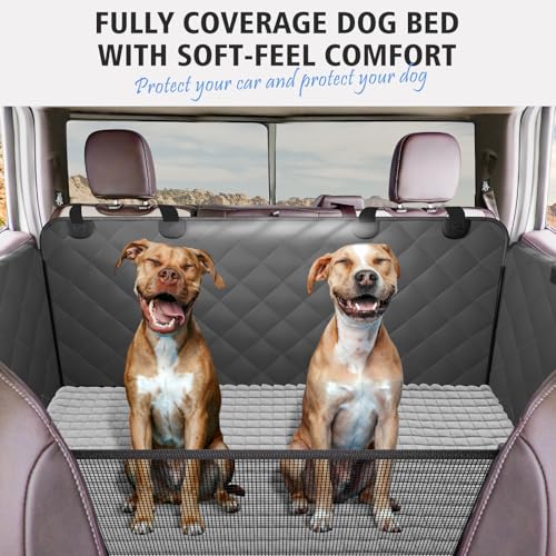 Truck Hard Bottom Dog Back Seat Cover with Egg Crate Foam Bed