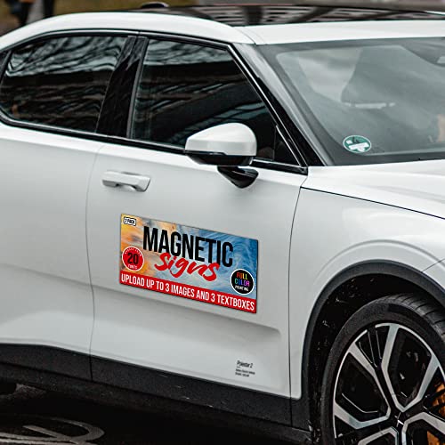 2 Pack Personalized Magnetic Signs for Vehicles