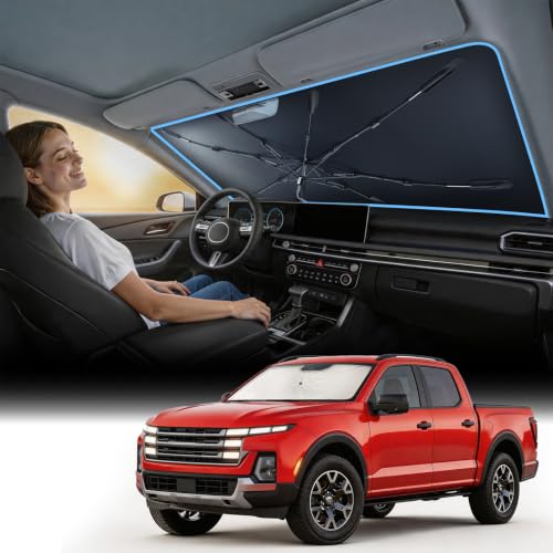 Vinyl Coating Heat Shield] Windshield Sun Shade Umbrella Custom for Hyundai Santa Cruz
