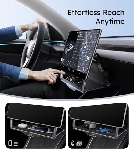 for Tesla Model Y 2019~2026 Under Screen Organizer