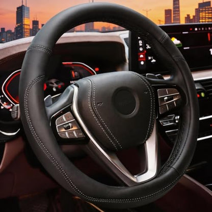 Car Leather Steering Wheel Cover