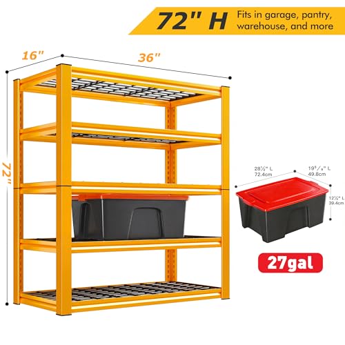 Garage Shelving 3200LBS Load Heavy Duty Storage Shelves for Basement