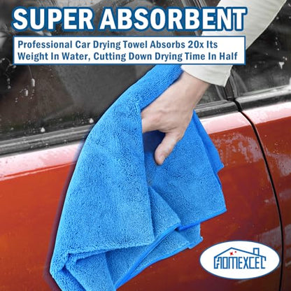 Professional Large Microfiber Car Drying Towels 2 Pack (2 Count)