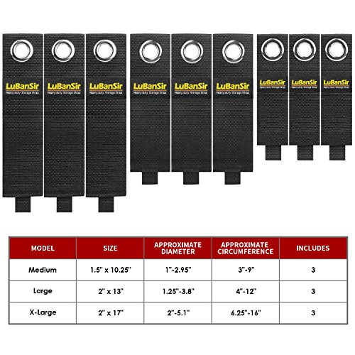 9 Pack (10"/13"/17") Extension Cord Holder for Organization (9 Count)